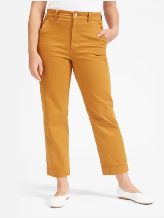Everlane Denim - Everlane Cropped Straight Pants Golden Mustard Size 10